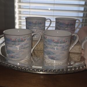 Mikasa Maxima Monet Fine China Collection Set Of 4 Tea Cups